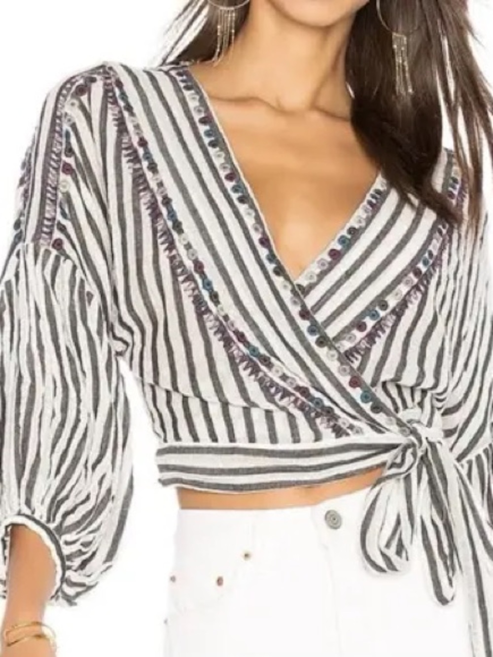 FREE PEOPLE BARCELONA NIGHTS WRAP TOP